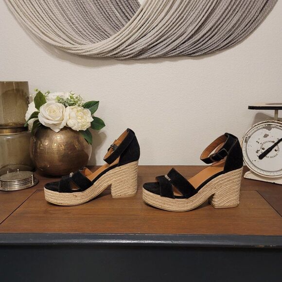 Mi iM "Lynn" Chunky Espadrille Wedge Heels Sz 8.5 - Picture 5 of 10